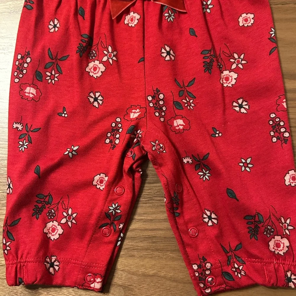 Carters Red Floral One Piece Size 3M